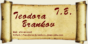 Teodora Brankov vizit kartica